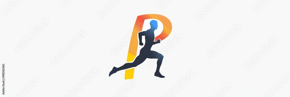 Running logo, run symbol, R for run template isolated on white background Running logo, run symbol, R for run template isolated on white background