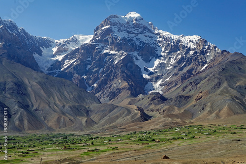 Mountains in Pamir in the Gorno-Badakhshan region in Tajikistan photo