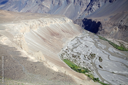 Mountains in Pamir in the Gorno-Badakhshan region in Tajikistan photo