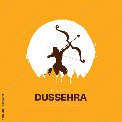 realistic happy dussehra celebration wishing or greeting card and post and banner design vector file photo