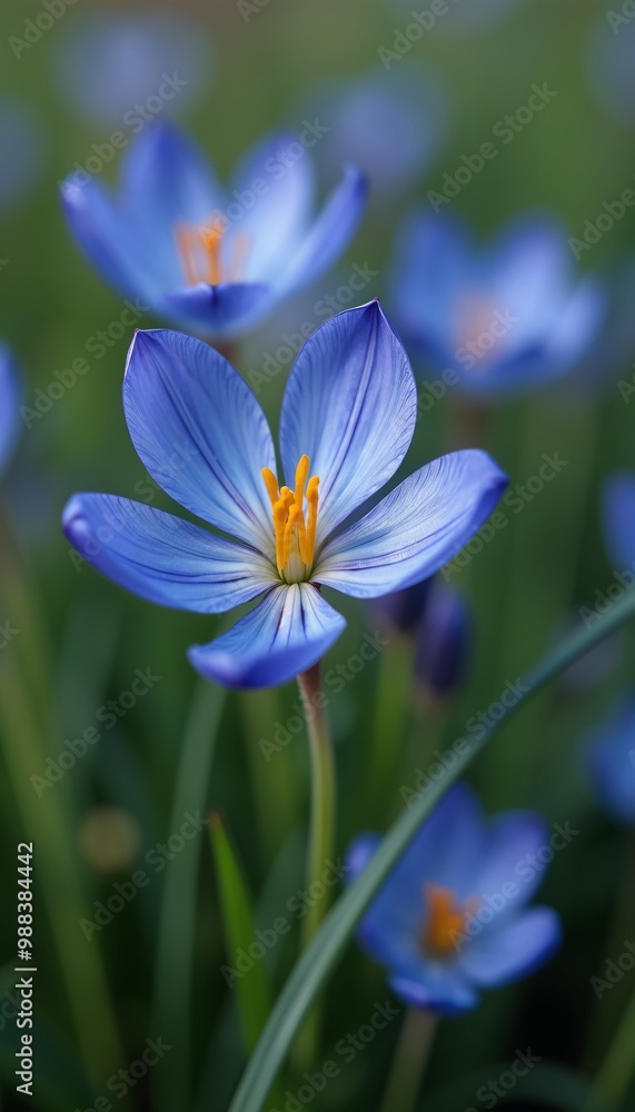 Blue Crocus Flowers Displaying Delicate Beauty and Serenity Ideal for Your Phone Wallpaper Blue Crocus Flowers Displaying Delicate Beauty and Serenity Ideal for Your Phone Wallpaper
