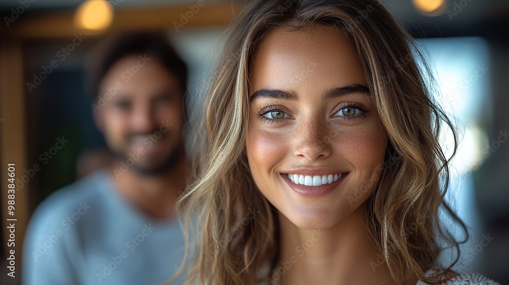 happy young couple buying their new home, meeting real estate agent in apartment happy young couple buying their new home, meeting real estate agent in apartment