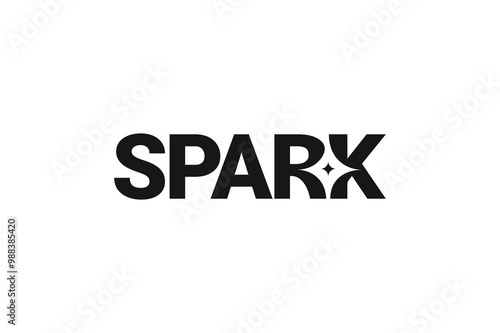 Spark modern minimalist logo design vector