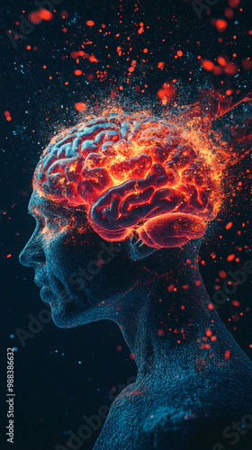 Abstract visual representation of dementia on a black background, featuring intricate and ethereal brain imagery, highlighting the complexity and fragility of the human mind.