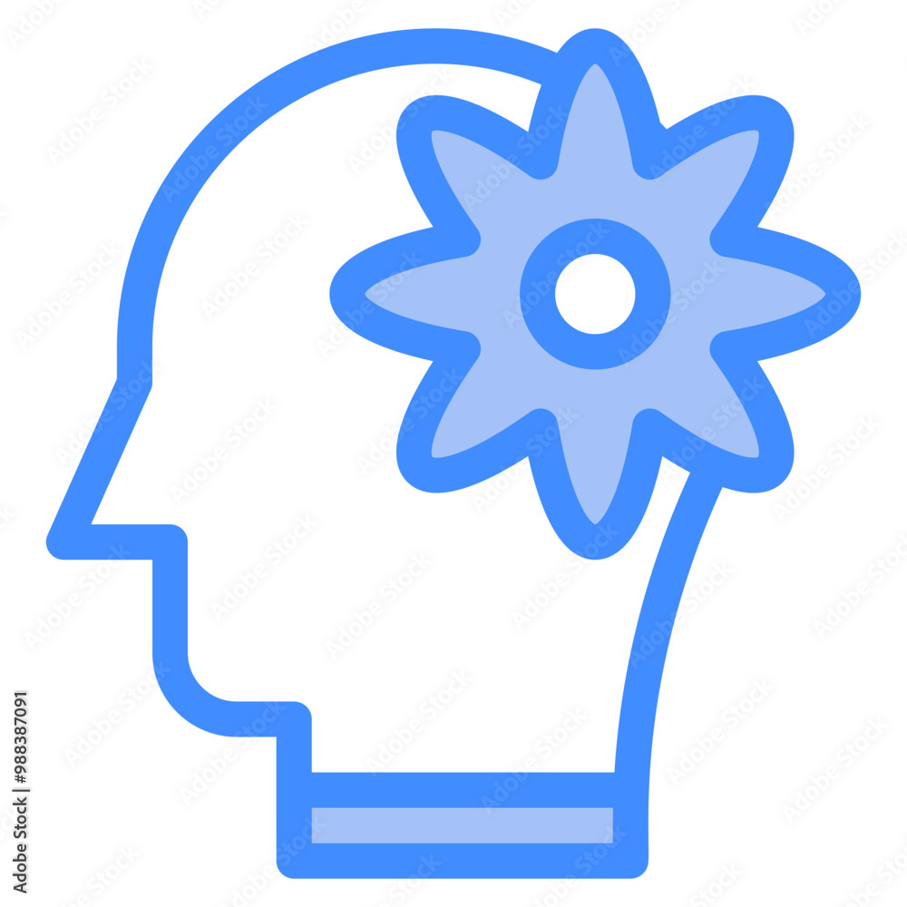 Vector Icon relax, mind, thought, user, human brain Vector Icon relax, mind, thought, user, human brain