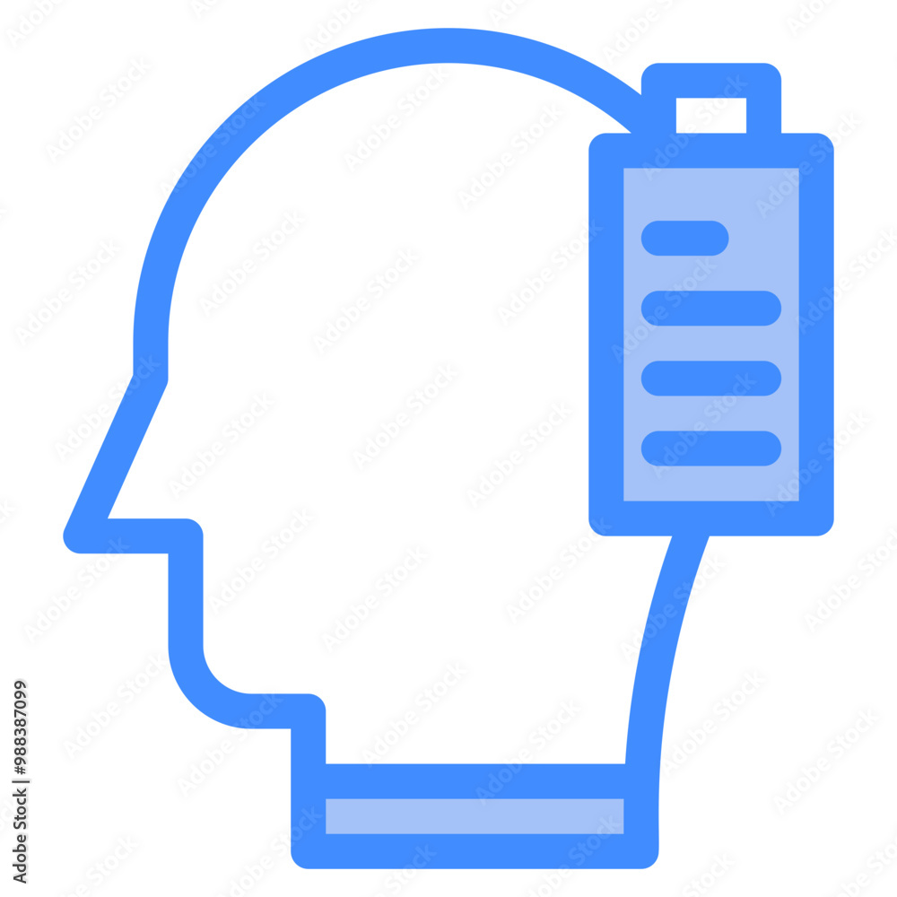 Vector Icon exhausted, mind, thought, user, human brain Vector Icon exhausted, mind, thought, user, human brain