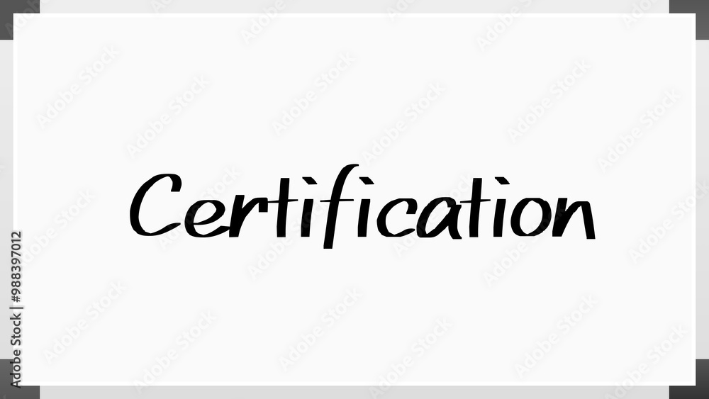 Certification のホワイトボード風イラスト Certification のホワイトボード風イラスト