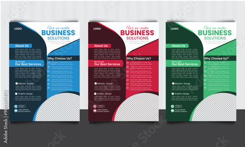Vertical business flyer template