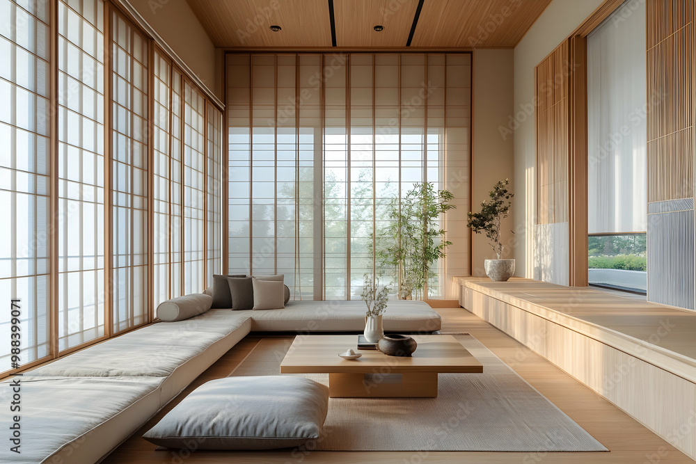Modern Japanese Style Living Room Interior Design Modern Japanese Style Living Room Interior Design