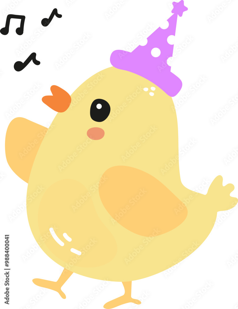 Cute Baby Chick Singing