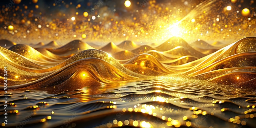 Undulating waves of gold and light converge in a kaleidoscope of shimmering colors, as the ethereal dance of abstract forms creates a captivating and sumptuous visual landscape. Undulating waves of gold and light converge in a kaleidoscope of shimmering colors, as the ethereal dance of abstract forms creates a captivating and sumptuous visual landscape.
