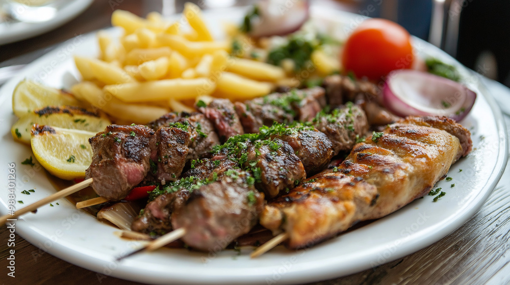 Kontosouvli is a traditional Greek dish featuring large pieces of meat, often pork, marinated in a blend of herbs and spices, Kontosouvli is a traditional Greek dish featuring large pieces of meat, often pork, marinated in a blend of herbs and spices,