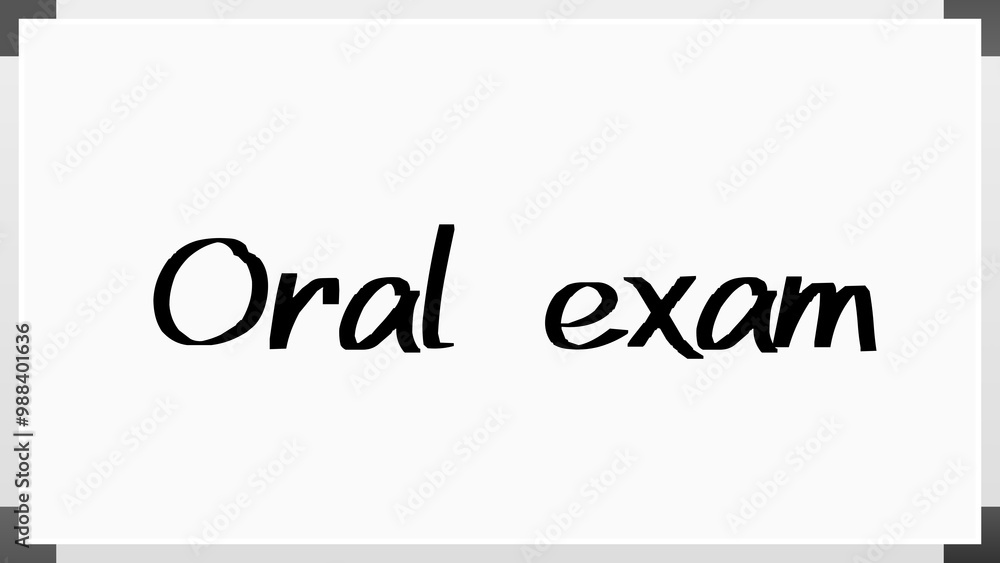 Oral exam のホワイトボード風イラスト Oral exam のホワイトボード風イラスト