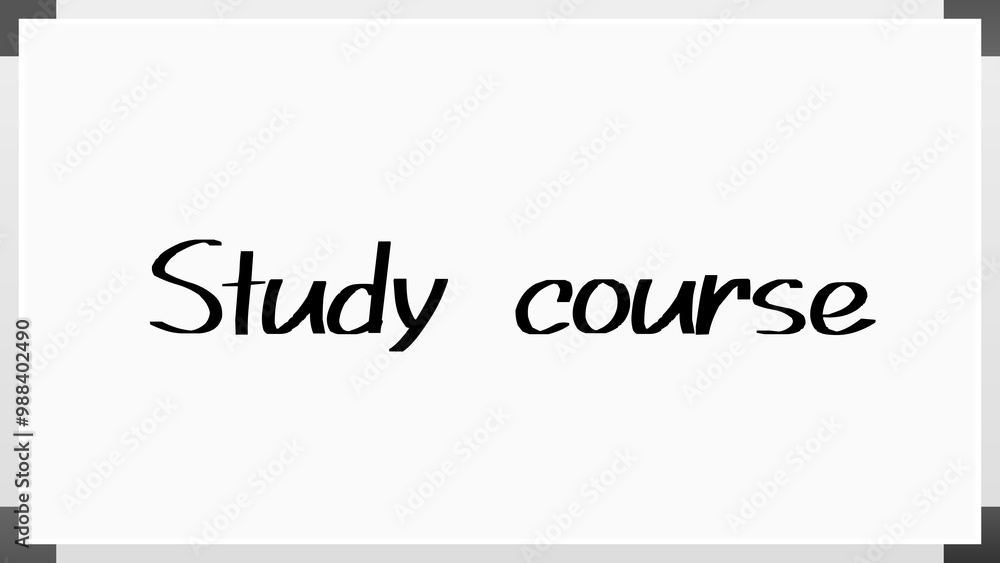 Study course のホワイトボード風イラスト Study course のホワイトボード風イラスト