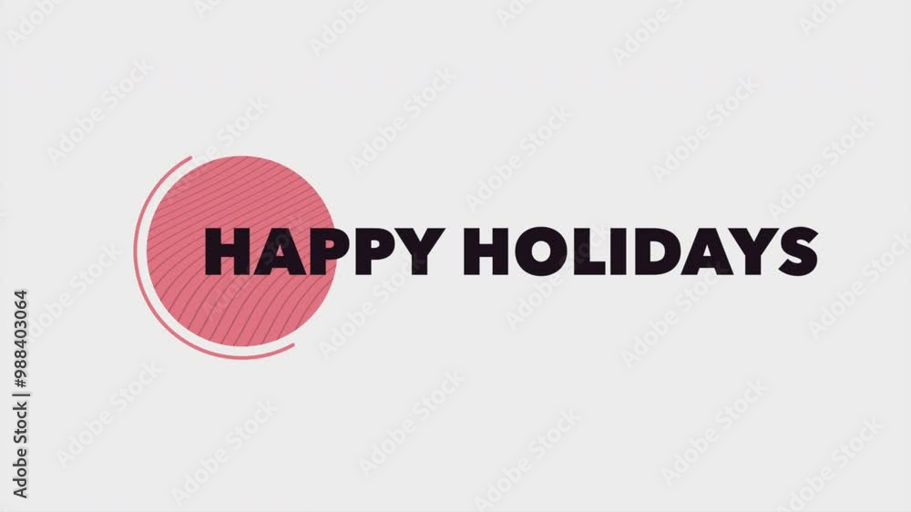 A festive image with a red circle on a white background. It says Happy Holidays in black letters and has a black dot in the center A festive image with a red circle on a white background. It says Happy Holidays in black letters and has a black dot in the center
