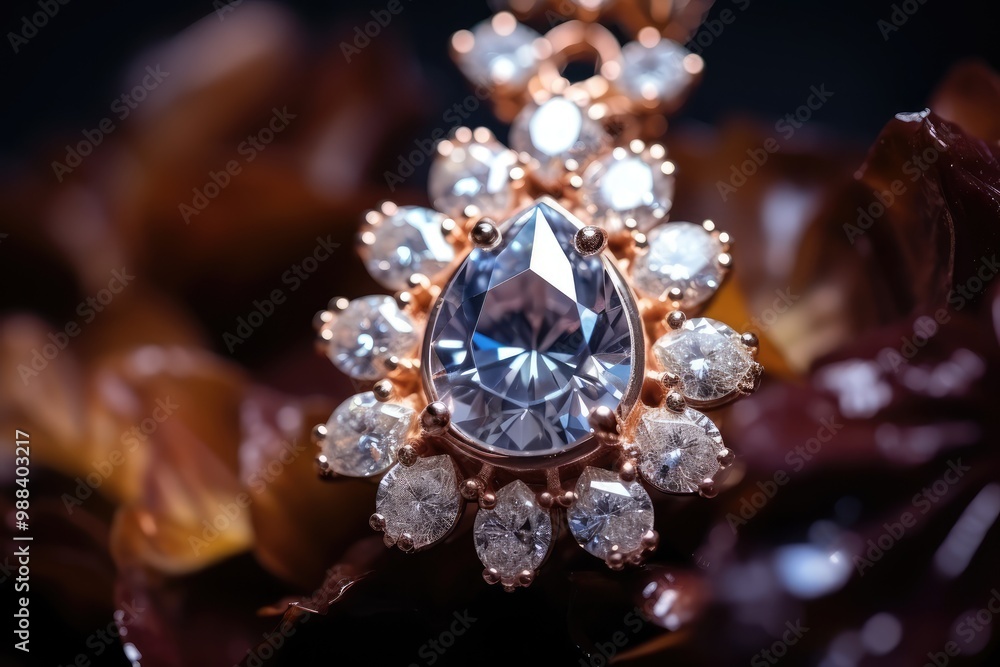 Gold Diamond Jewelry Closeup, Luxury Precious Gift, Marriage Brilliants, Precious Brilliant Jewelry Gold Diamond Jewelry Closeup, Luxury Precious Gift, Marriage Brilliants, Precious Brilliant Jewelry