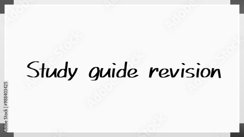 Study guide revision のホワイトボード風イラスト