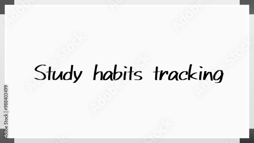 Study habits tracking のホワイトボード風イラスト