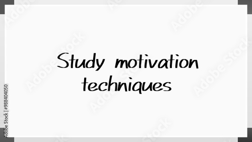 Study motivation techniques のホワイトボード風イラスト