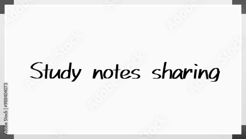 Study notes sharing のホワイトボード風イラスト