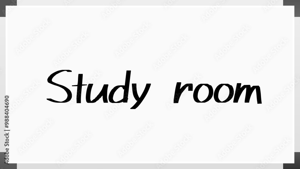 Study room のホワイトボード風イラスト Study room のホワイトボード風イラスト
