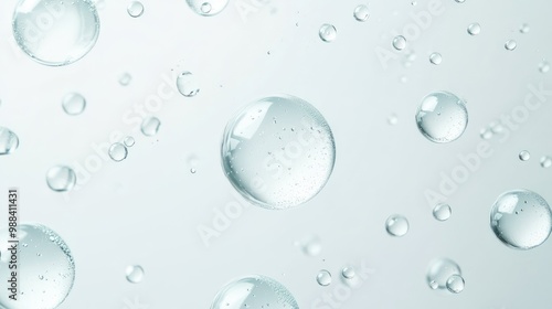 Wallpaper Mural Translucent Spheres Floating in a Liquid Medium Torontodigital.ca