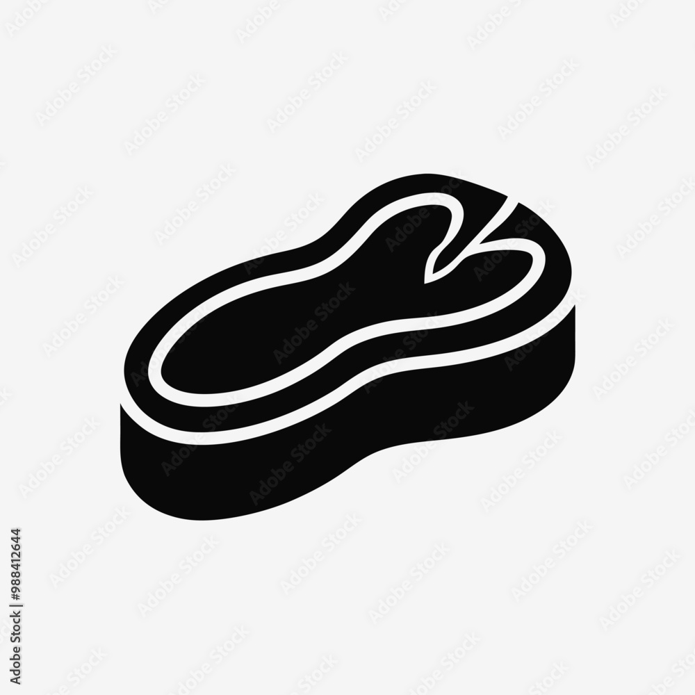 Large Piece of Meat Steak Vector Illustration Printable Graphic Design Large Piece of Meat Steak Vector Illustration Printable Graphic Design