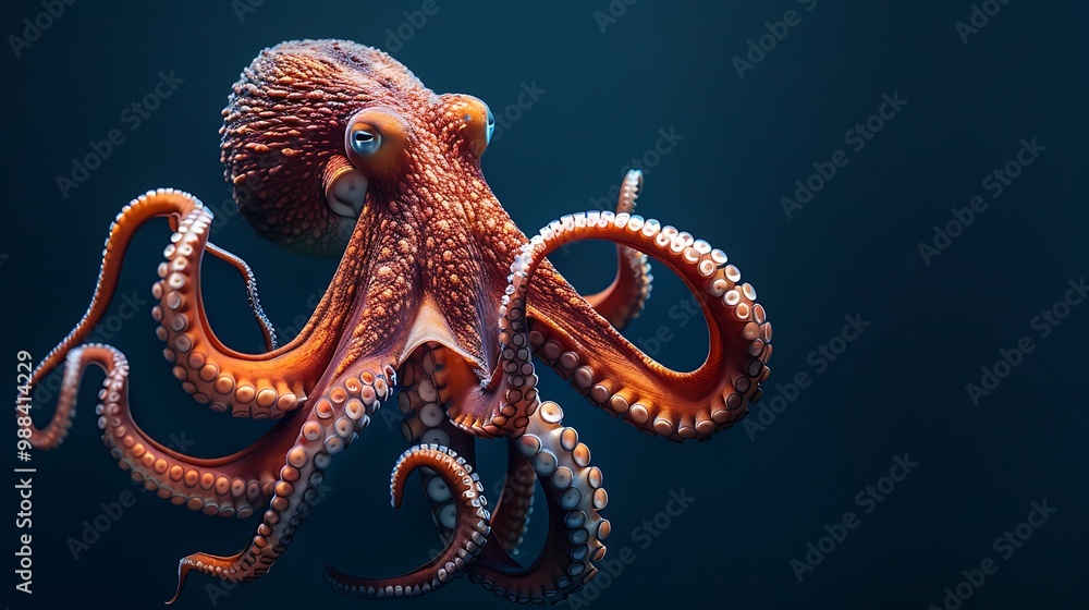 Octopus under deep sea Octopus under deep sea