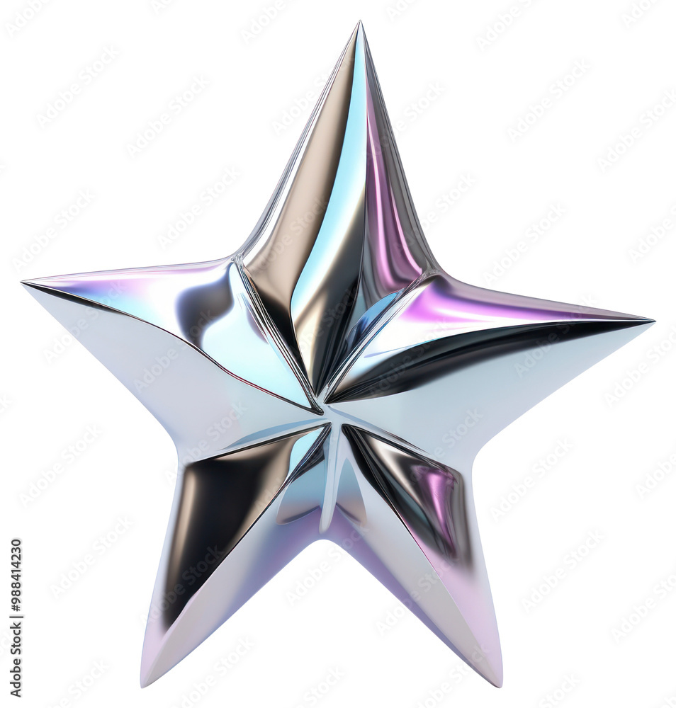 PNG Shiny metallic star illustration PNG Shiny metallic star illustration