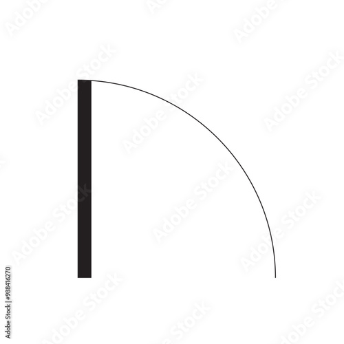 Door plan icon design vector isolated on transparent.