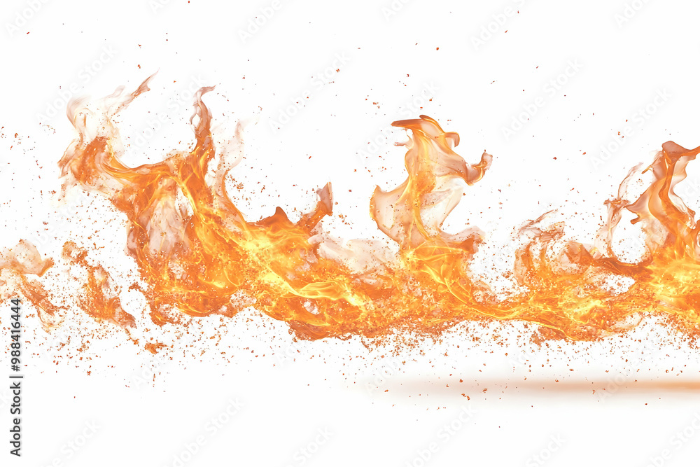 Orange Flames Abstract Background Orange Flames Abstract Background