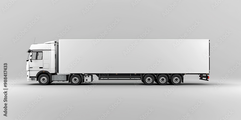 White truck on a white background White truck on a white background