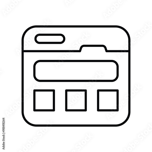web content line icon with white background vector stock illustration