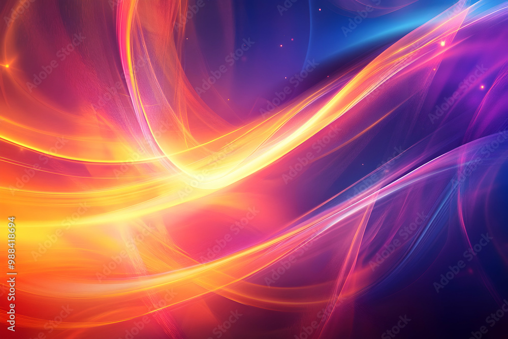 Obraz premium Abstract Background with Bright Colorful Wavy Lines