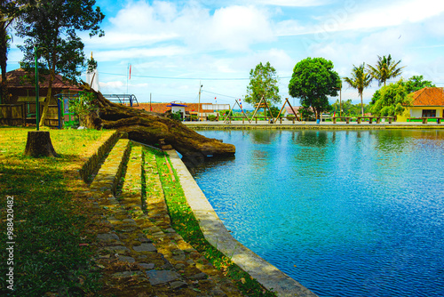 water tourism objects in one of the cities of Kuningan, West Java photo