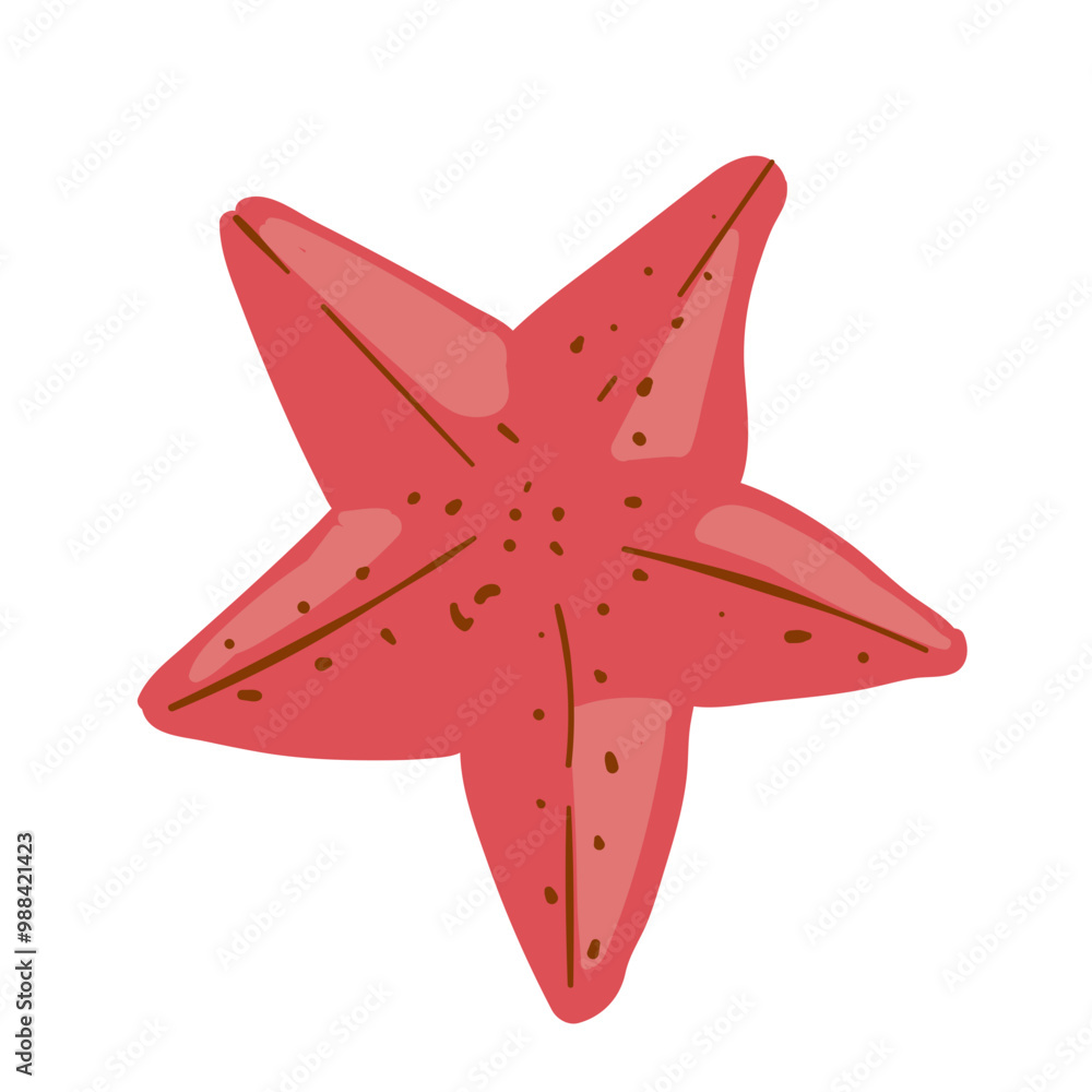 Fototapeta premium Starfish Element For Summer Illustration