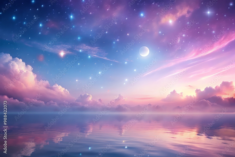 Fototapeta premium Dreamy skies with delicate wisps of pink mist curling around each other, evoking a sense of serenity and tranquility, perfect for a calming digital wallpaper.