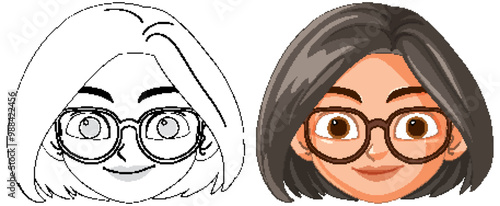 Smiling Woman with Glasses