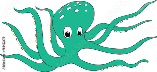 Cute octopus with color changing feature.