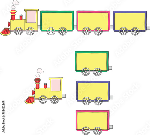 Toy train. Wagons.