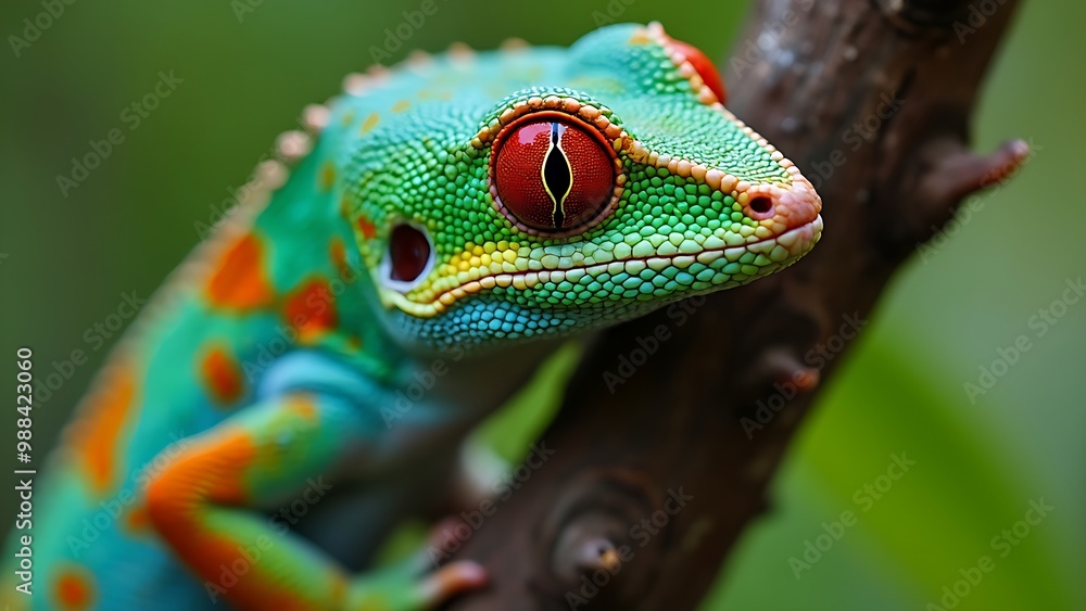 Obraz premium Lizard on a branch
