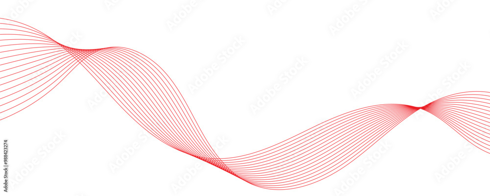 Fototapeta premium abstract red wave