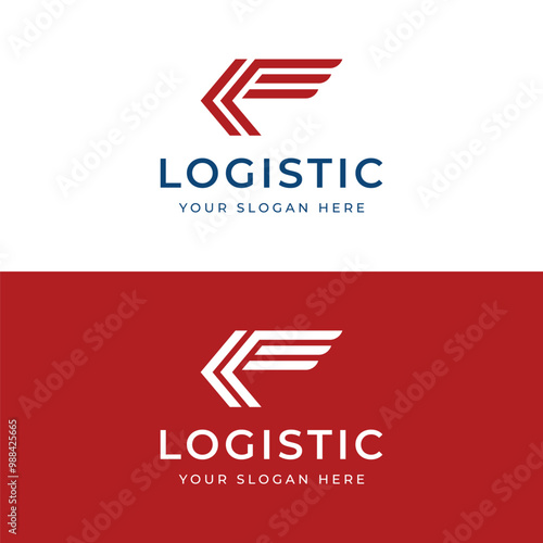 Logistics logo template design for delivery with a creative concept. Logo can be for business, express delivery.