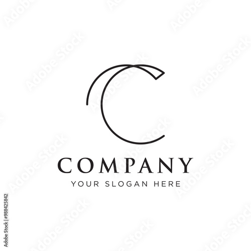 Unique and modern geometric letter C initial logo template design. Logo for business, business card, brand and identity.