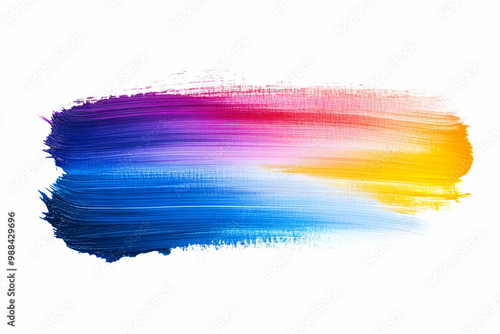 Abstract Background - Colorful Paint Swatch with Brushstrokes Abstract Background - Colorful Paint Swatch with Brushstrokes