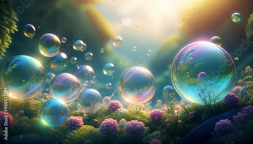fresh background with bubbles
