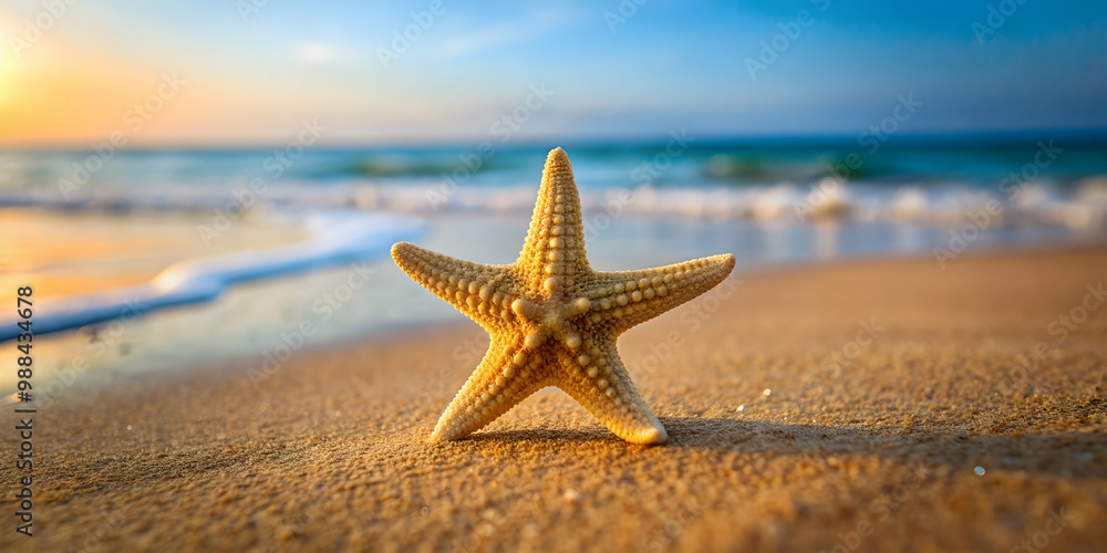 Starfish stranded on a sandy beach with a blurred background, starfish, beach, sand, stranded, nature, ocean, marine