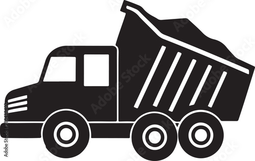 Dumping truck isolated on white background