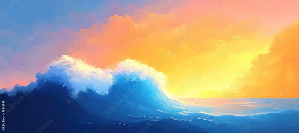 Ocean Wave Abstract Painting Ocean Wave Abstract Painting