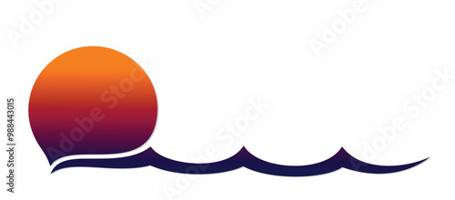 The symbol of the sunrise in the sea.
